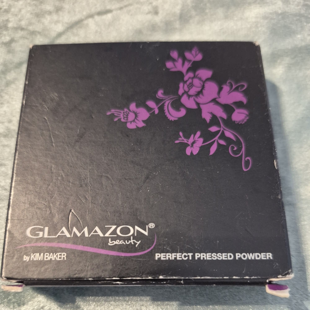 Glamazon Beauty Perfect Pressed Powder - Black & Purple Compact